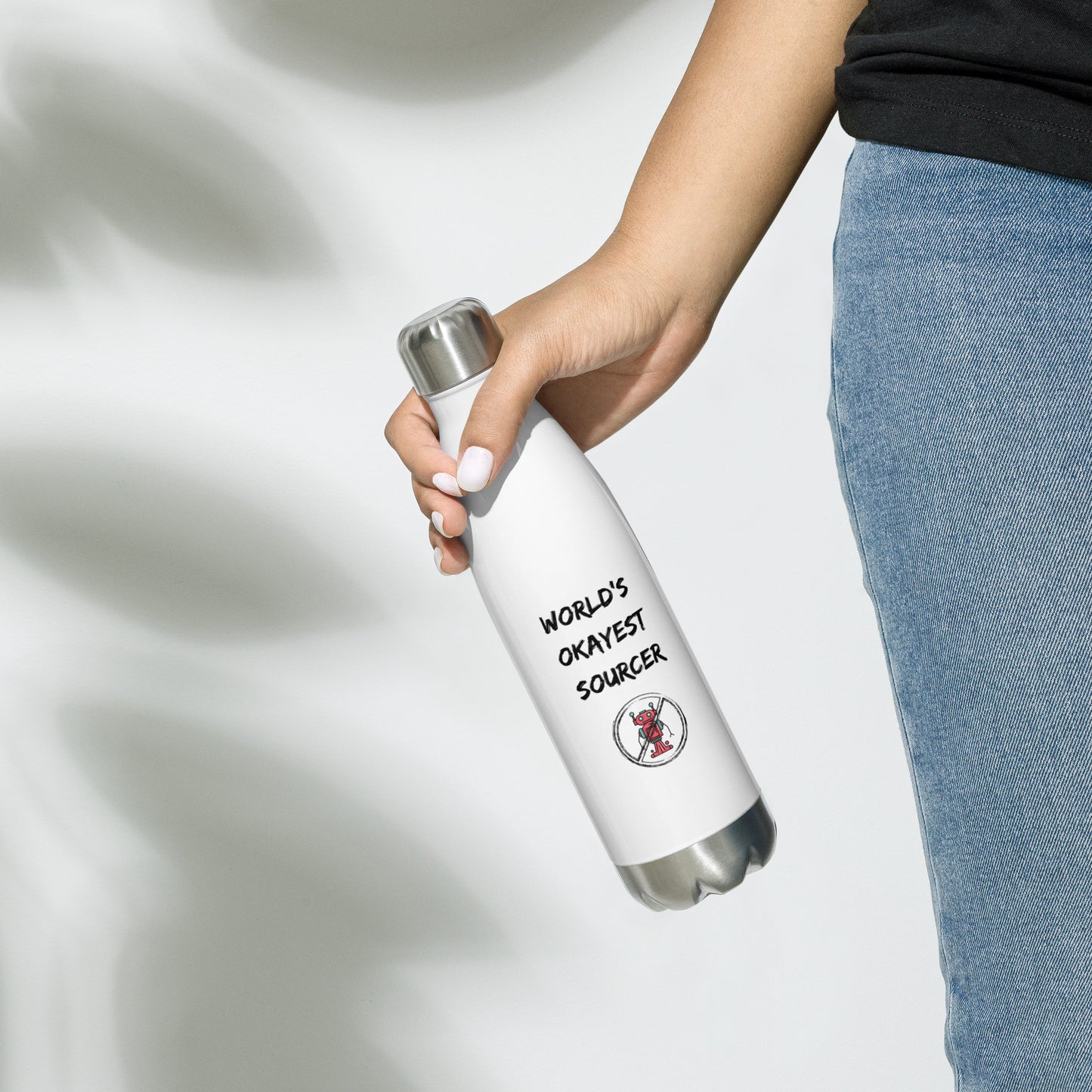 World's Okayest Sourcer - Stainless Steel Water Bottle