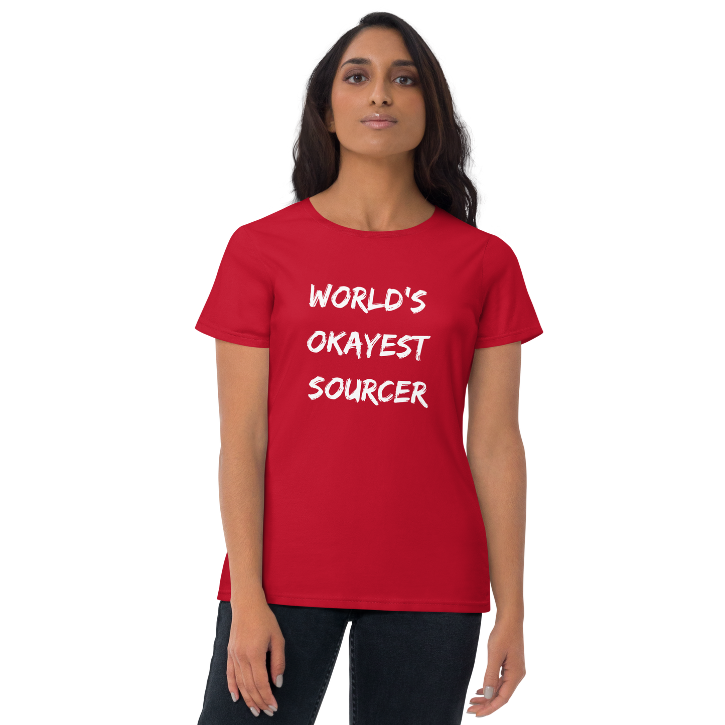 World's Okayest Sourcer - Women's short sleeve t-shirt
